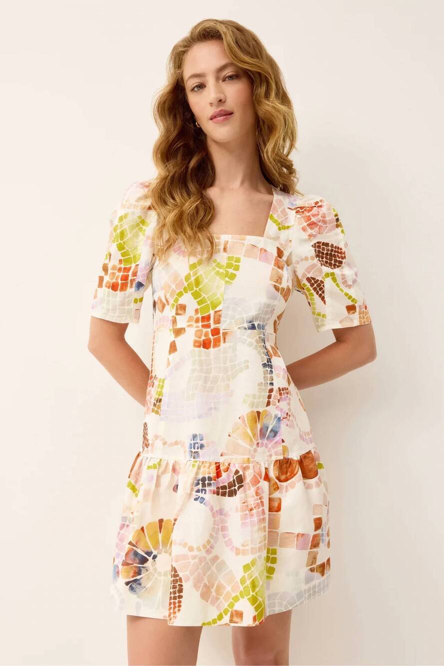 NEW MARIE OLIVER temma mini dress in travertine